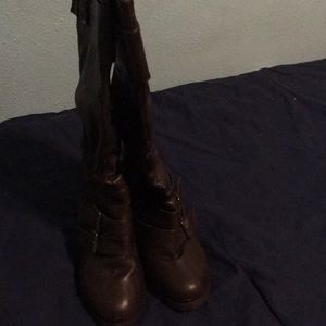 Brown calf boots